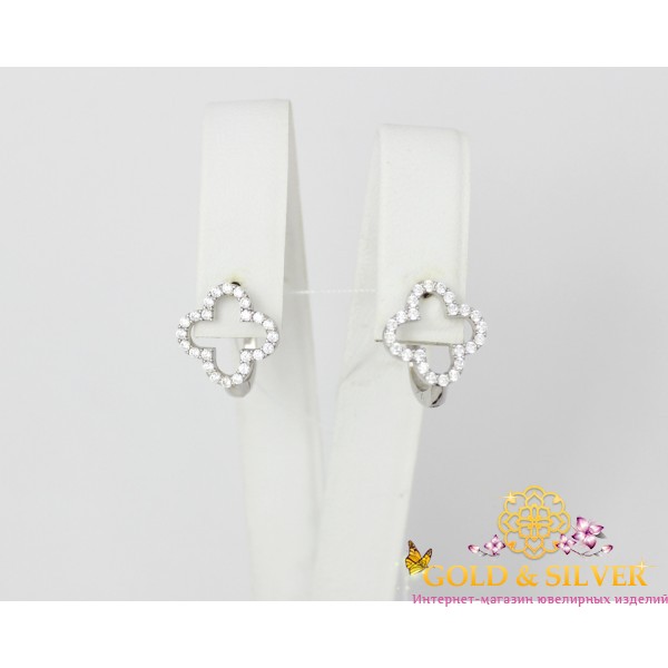 Жіночі сережки срібні "Клів" 2484р , Gold &amp Silver Gold & Silver, Украина